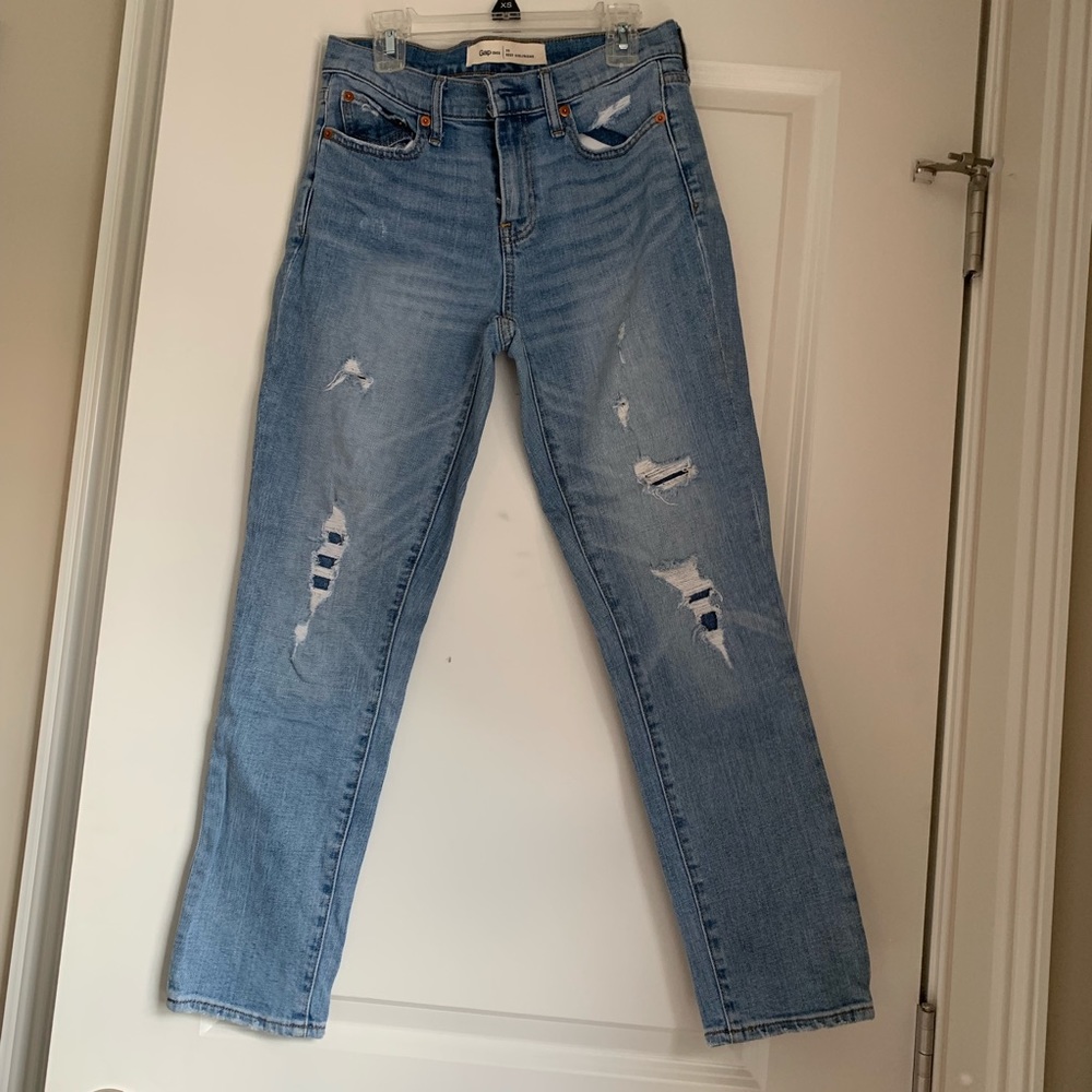 Gap distressed girlfriend Jeans